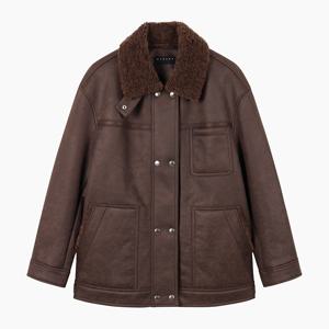 [본사] 더블 페이크 레더 무스탕_SALE33561BR