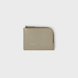 아크 지퍼 카드 지갑 에크루