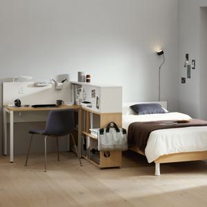 멘디 패키지C(1400책상,1400파티션책장,침대)