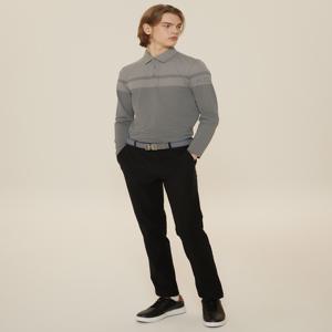 헤지스 골프 [24FW] HUPA4C601BK [가격인하][간절기필수템][ESSENTIAL] 블랙 남성 면혼방 기본 팬츠