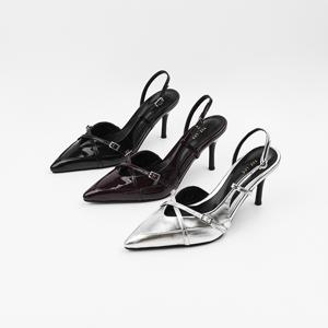 여성 구두 슬링백 힐 8cm 3종 여자 하이힐 스틸레토 펌프스 LO251152