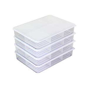 스크래치  납작 수납용기 4개 특대