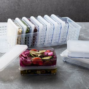 냉장고 소분 납작 용기 3호 10개+트레이 중 1개