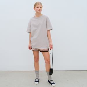 DETAIL OVER FIT T-SHIRTS - DOVE GREY