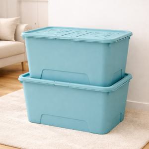 컴포즈 대형 리빙박스 52L 1개+1개 대용량 옷 수납 정리함 (네임택포함)