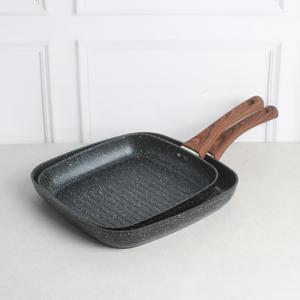 킹센스 주물 사각그릴 후라이팬 2size 인덕션겸용  사각팬 그릴팬