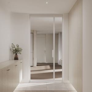 슬림양방향 오픈형 스윙 중문 (화이트) (유리6종)