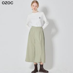 (OZOC)] 뒷밴딩 와이드 크롭 팬츠 (택가격: 71000원)