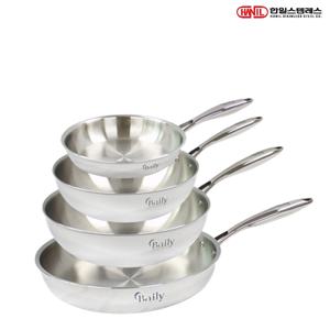한일STS 베일리 인덕션 통5중 304스텐 후라이팬세트 4종D 후20+30+웍24+28