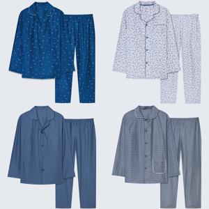 남자 면잠옷 긴팔잠옷 9부 가을 겨울용 잠옷 상하 세트 115까지