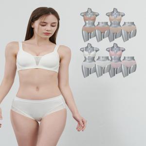 [푸마 바디웨어] 여성 노와이어 풀커버 몰드 브라팬티+세컨팬티 12종세트