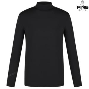 [양말드림]남성 소매 프린트 반목 긴팔 이너 티셔츠 111F1TI001_BK