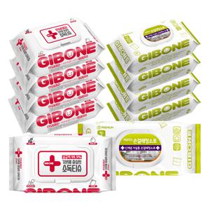 기본에 충실한 소독티슈 60매 5팩 + 손걸레청소포 80매 5팩