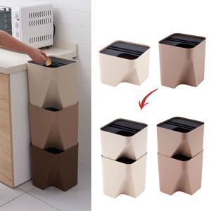 ETN 수직 선반 휴지통 10L 15L 쓰레기통 인테리어 적층 공간 활용 분리수거 가정 사무실