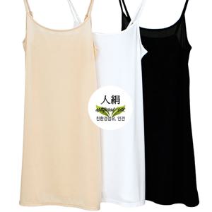 여성 미니 롱 슬립1매 인견 모달 이너 끈 원피스 속치마 여름 잠옷