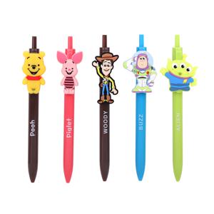 디즈니 PVC 캐릭터 마스코트 노크식 볼펜 (5 option)