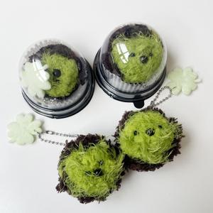 핸드메이드 수제 두쫀쿠 모루 인형 키링 [귀여운 두바이쫀득쿠키 네잎클로버 못난이 행운 우정 선물 신박한 웃긴 킹받는]