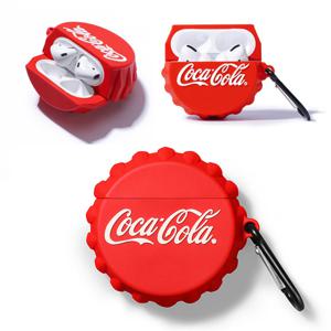 에어팟 케이스 1/2/프로 레드 콜라병뚜껑 카라비너SET