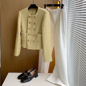 241830 - 트위드 더블 버튼 자켓 S M L 오피스룩 하객룩 가을자켓 트위드자켓 여성자켓 여성아우터 봄자켓