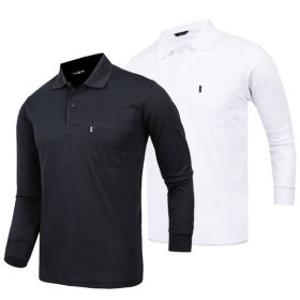 남자 카라티셔츠 스판 기능성 포켓 빅사이즈 긴팔티 1+1