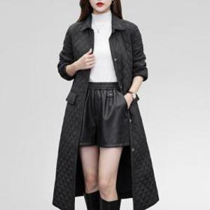 가벼운 누빔 롱점퍼 여성 가을 겨울 퀼팅 코트 데일리룩 체형커버 아우터