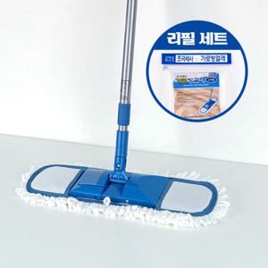 초극세사 가로방걸래 중 세트/대걸레+리필 교체용/막대 마포 마대 봉 걸래 극세사 거실 방바닥 청소기 도구