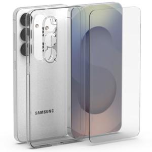 갤럭시 젤리 케이스 +  카메라 + 강화유리 액정보호필름 S25엣지 24 23 22 아이폰 맥세이프 범퍼 투명 젤리