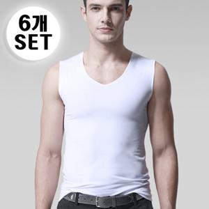 6개세트 빅사이즈 남성 심리스 나시 민소매 런닝 (2color)