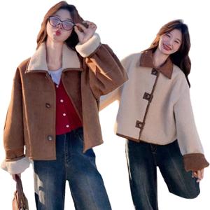 여성 오버핏 양면 스웨이드 자켓