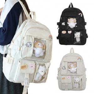 투명포켓 스쿨백 초등학생 중학생 책가방 신학기 대용량 백팩