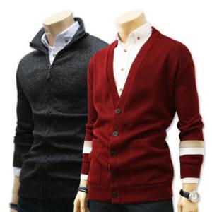 봄신상 브이넥 가디건/남자옷/롱단추집업니트