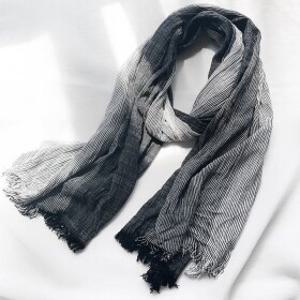 남성용 스카프 얇은 린넨 머플러 면 목도리 남자 봄 가을