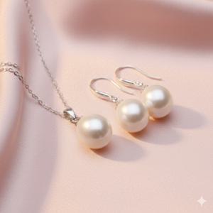 진주목걸이 진주귀걸이 핵진주 진주 주얼리세트 고품질 진주로 제작 사은품증정