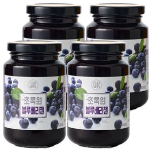 초록원 블루베리잼 320g x 4개 부담없이 나눠먹기 좋은 소용량 블루베리잼 오늘도 달콤하게