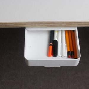 화이트 히든 서랍 대형/부착식/슬라이딩/책상/밑/정리함/소품/수납함/사무실/틈새/정리/수납/박스/미니