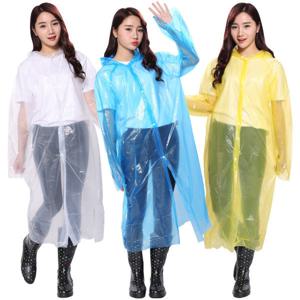 일회용 PE 우비 우의 비닐 레인코트 성인 판초 초경량 남녀공용 휴대용