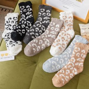레오파드 임산부 보온 수면양말 7족세트