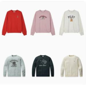 폴햄 남성여성 코숏 더블니트 테마 그래픽 맨투맨 4종 택1