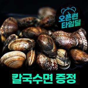 (신선집중) 국산 남해안 활 바지락 2kg + 칼국수면 증정