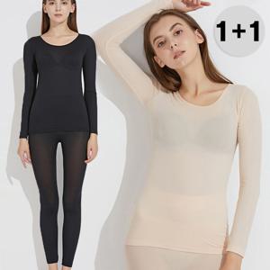 2개세트 여성 소프트 경량 내복 내의 세트 (2color)