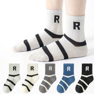 알파벳R 매쉬양말 5족세트(1014)