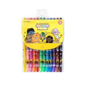 카카오프렌즈 샤프식 색연필 12색 세트 / 네임펜 싸인펜 샤프