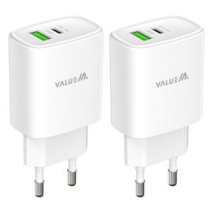 1+1 밸류엠 2포트 PD 25W 초고속 PPS GaN 충전기