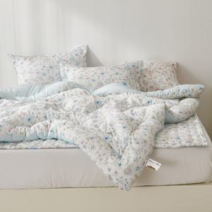 룸마이룸 도톰한 루나 모달 차렵 이불+침대패드+베개세트 SS Q  봄 가을 겨울 침구