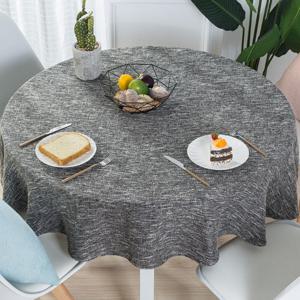 내츄럴 린넨 원형 테이블보 2인용 4인용