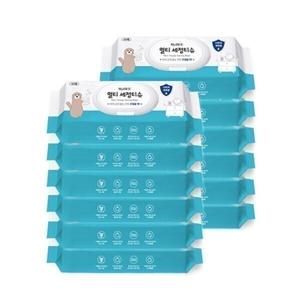 멀티세정티슈(살균소독티슈) 캡형 60매입 12팩 티슈 물티슈 화장지 휴지 소독티슈