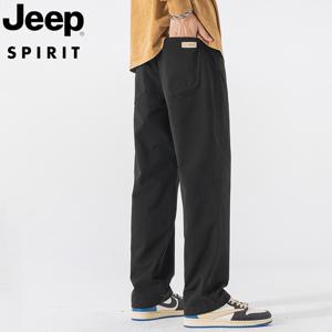 지프스피릿 JEEP SPIRIT 카고 순면 일자 슬랙스 남자 와이드 솔리드 팬츠