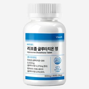 바이솔트 리포좀 글루타치온 정  고순도98% 600mgx60정 1병 (2개월분) 초저분자 피쉬콜라겐 히알루론산 함유