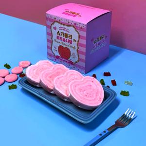 (선물박스) 슈가롤리 자일로스 저당 해썹인증 딸기맛 솜사탕 7개입 1박스 답례품 간식 유통기한 4/1 특가