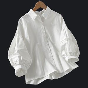 SUTA 여성 카라넥 캐주얼 셔츠 긴팔 셔츠